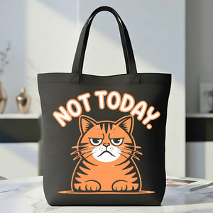 Not Today Cat Lover Graphic Tote Bag
