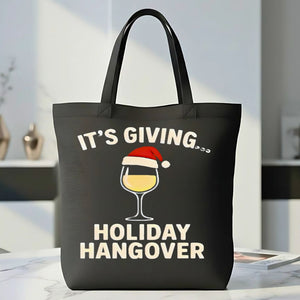 Holiday Hangover Tote Bag with Funny Post-Christmas Design