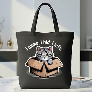 "I Came I Hid I Left" Introvert & Social Anxiety Humor Tote Bag