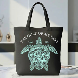 Gulf of Mexico Sea Turtle Art Tote Bag for Ocean Lovers