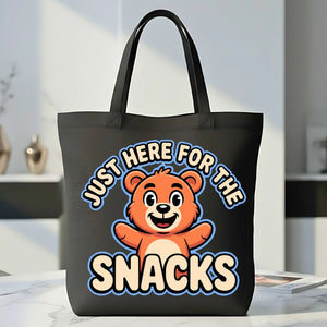 Just Here for Snacks Graphic Tote Bag