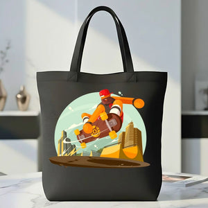 Skate Lovers Canvas Tote Bag - Natural Reusable Skate Shopper