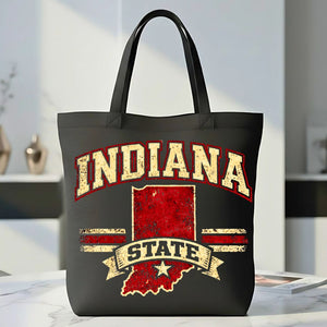 Indiana State Outline Tote Bag