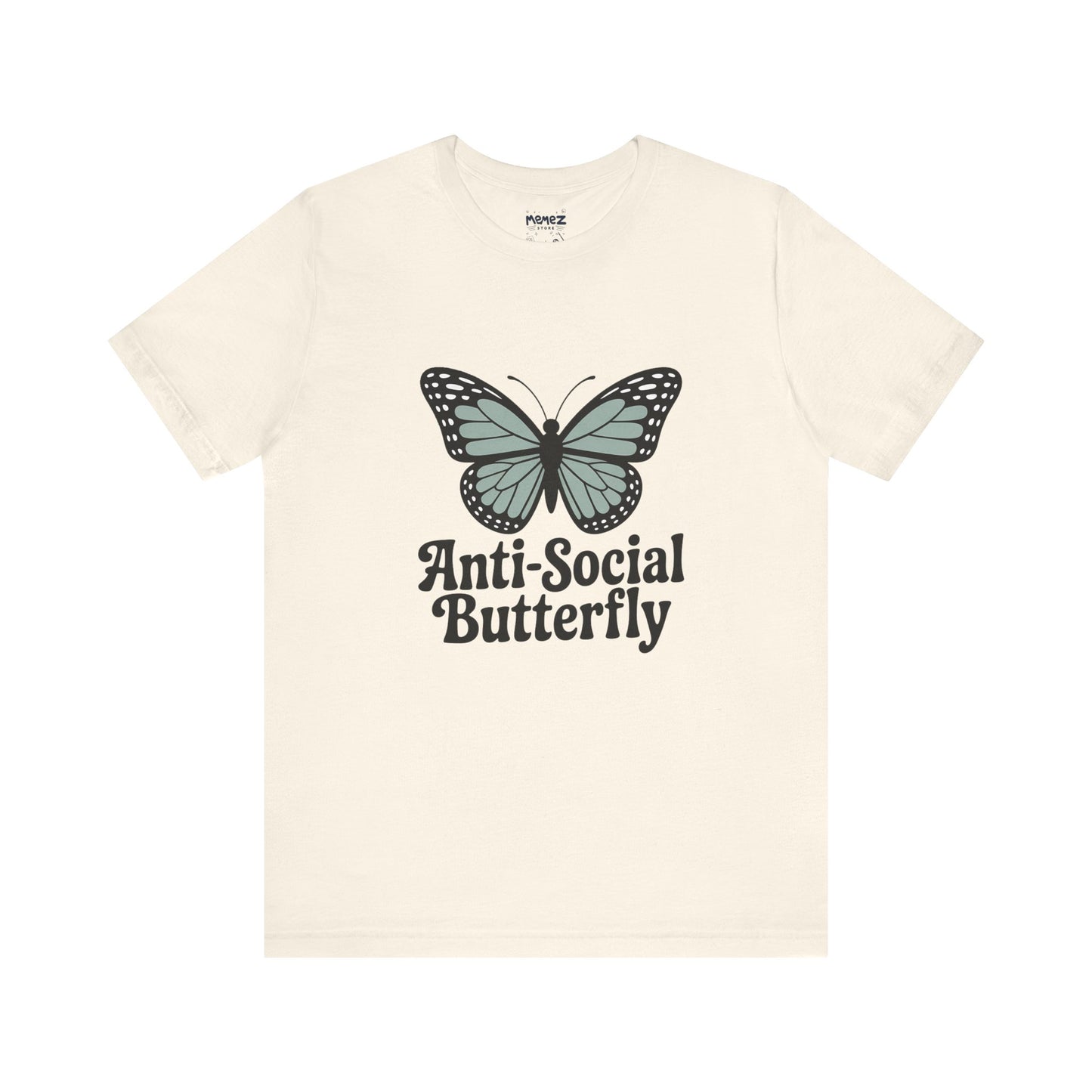 Unisex Jersey Short Sleeve Tee - Anti-Social Butterfly Tee By memez store