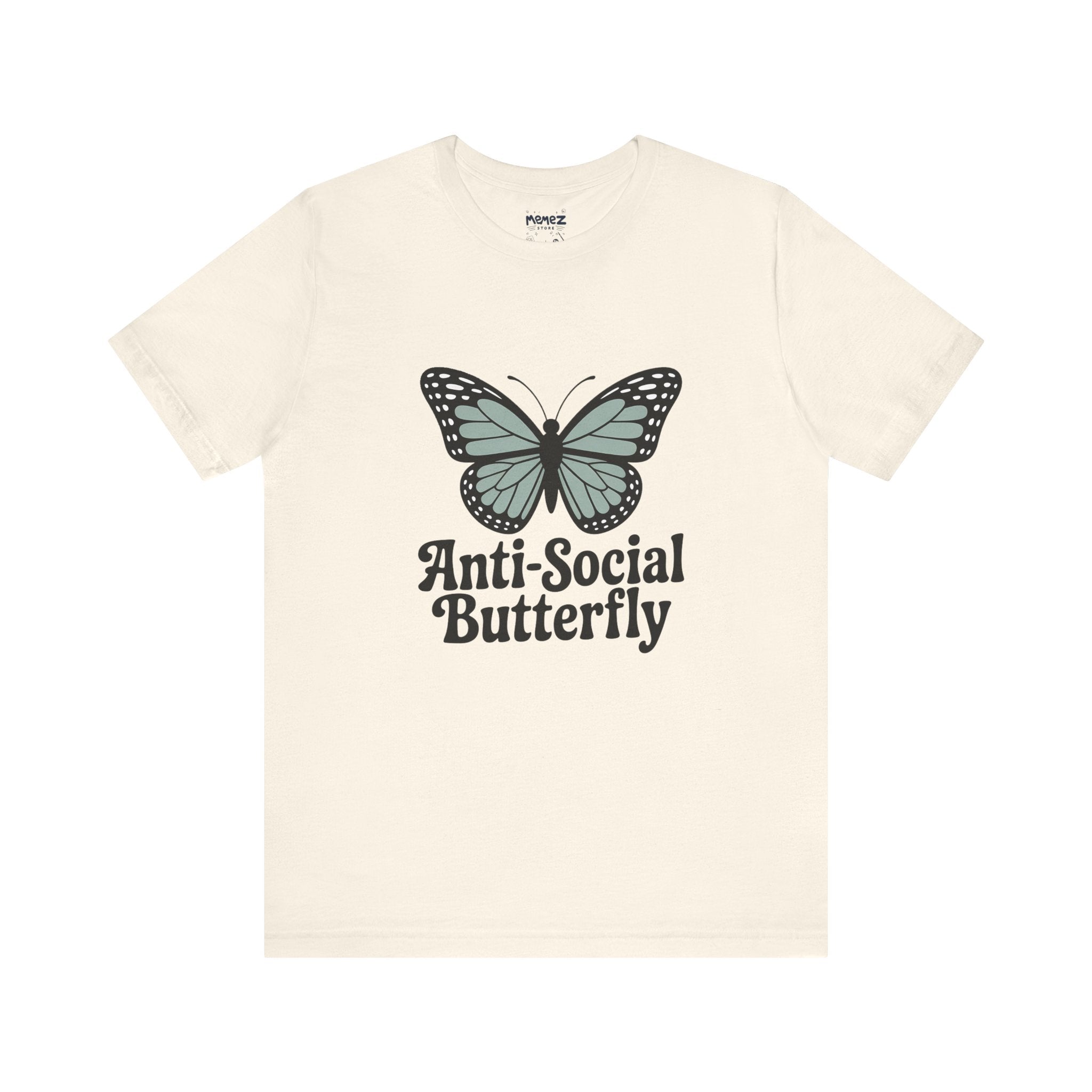Unisex Jersey Short Sleeve Tee - Anti-Social Butterfly Tee By memez store