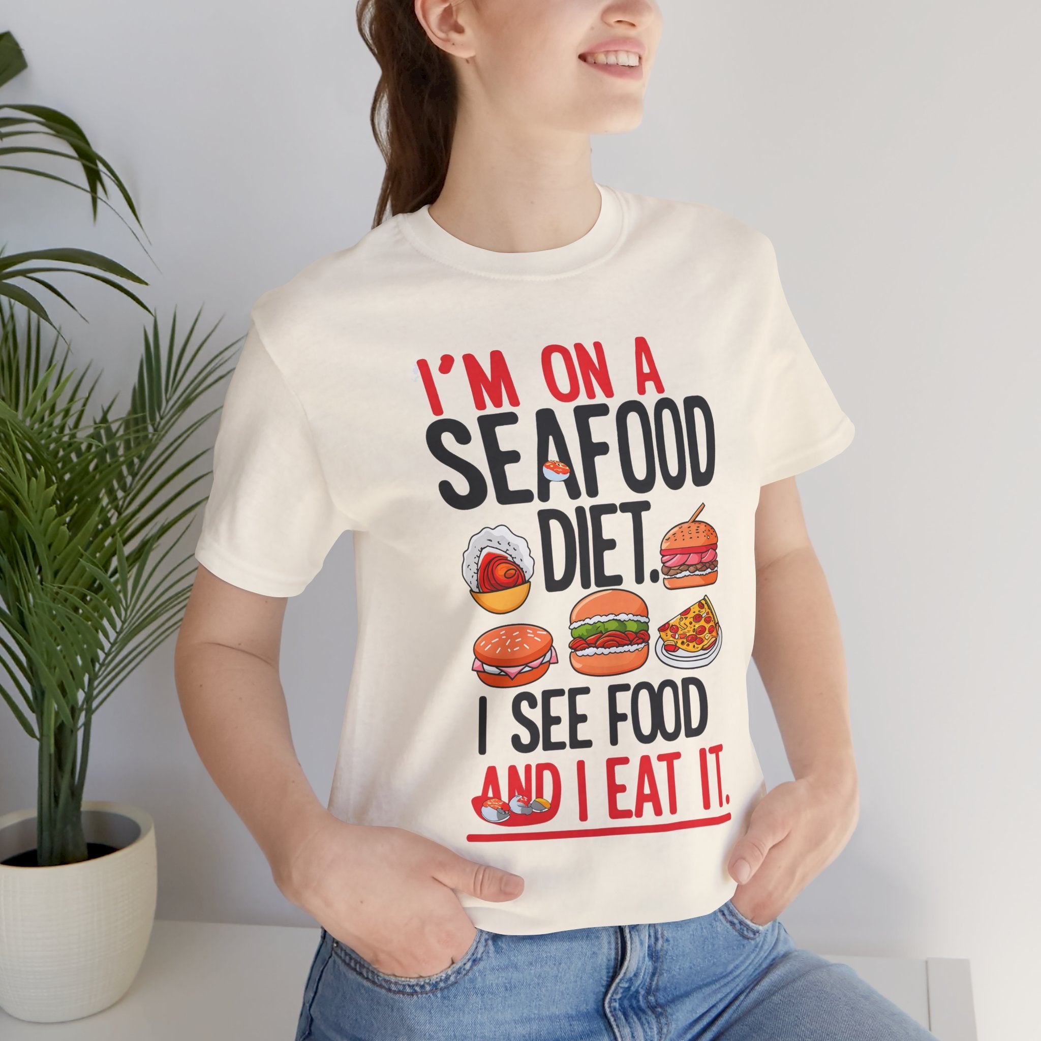 I am On a Sea Food Diet a Unisex Funny & Meme T-shirt By Memez Store