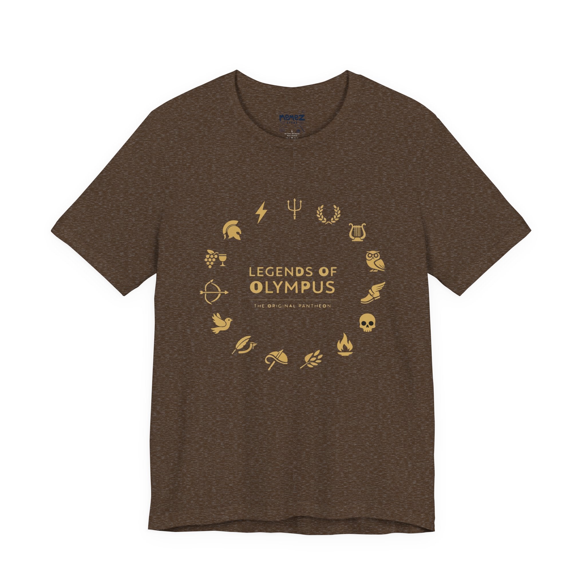 Legends of Olympus T-Shirt — Gold Mythology Icons Tee
