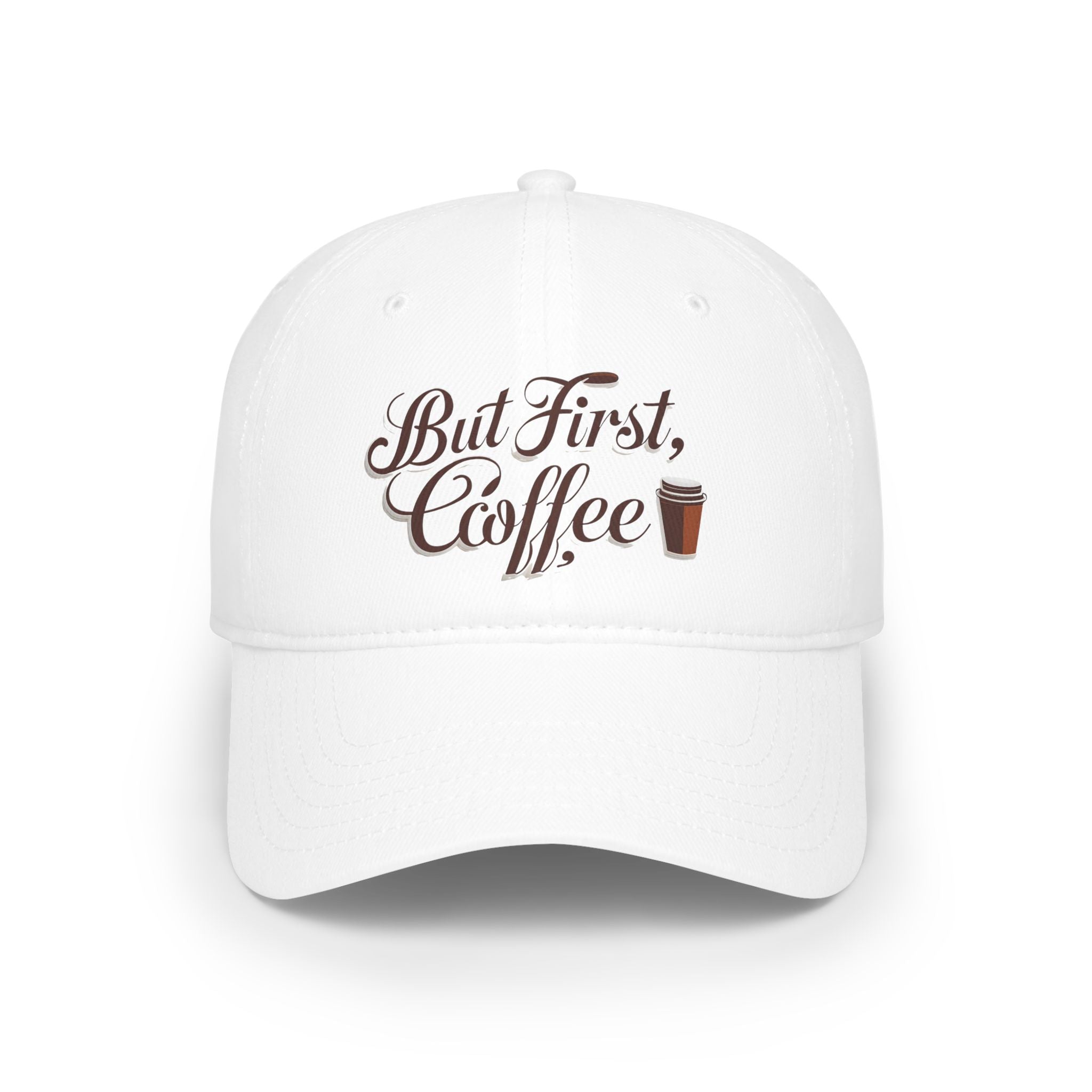 But First Coffee Baseball Cap - Casual Red Hat for Everyday Wear
