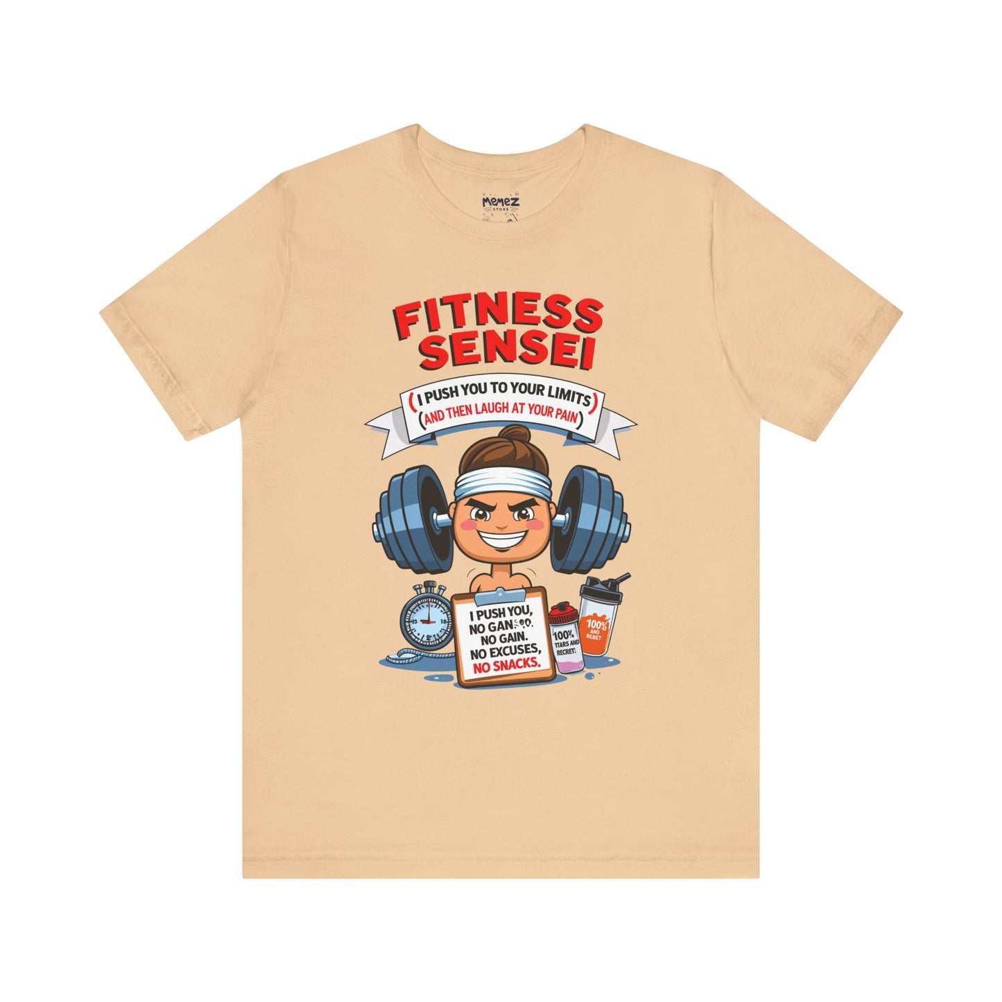Fitness Sensei T-Shirt - gym lover funny tee by Memez Store