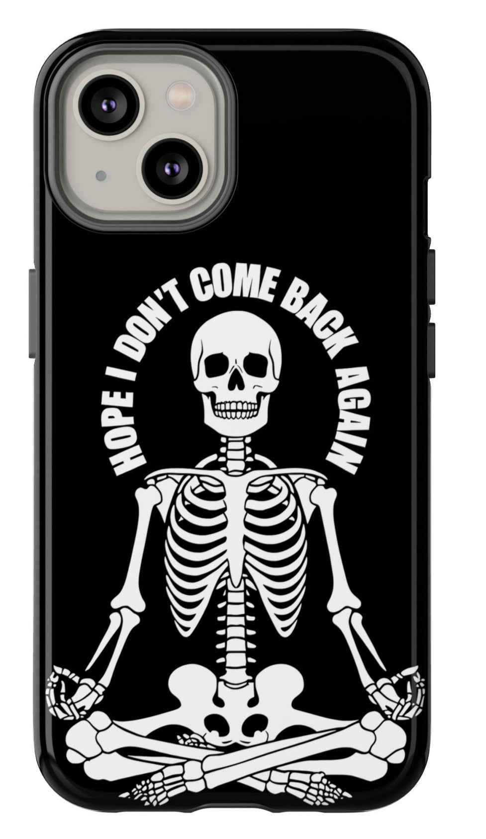 Funny Skeleton Phone Case featuring hilarious bone design - durable spooky humor cover by Memez Store
