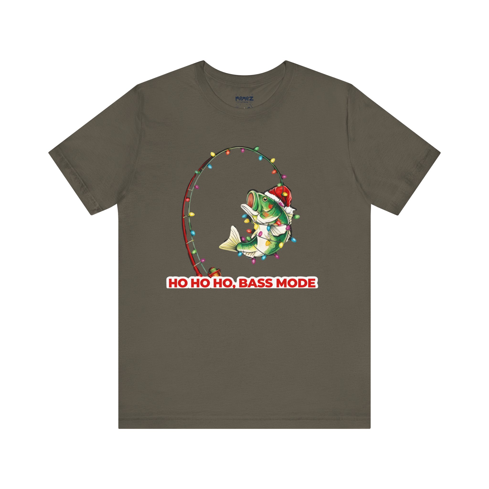 Bass Mode Fishing Meme Funny Tee