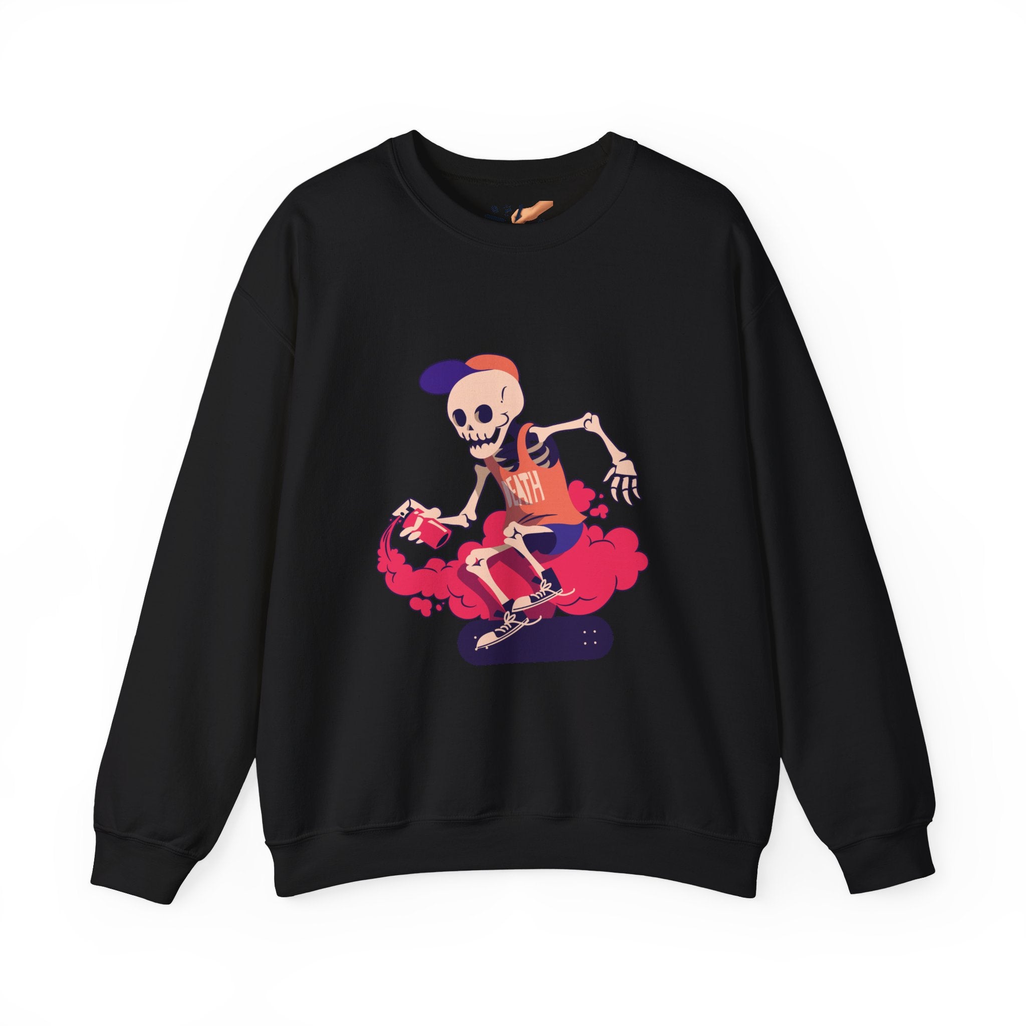 Skater Spray Bones Streetwear Crewneck Sweatshirt — Urban Casual Pullover