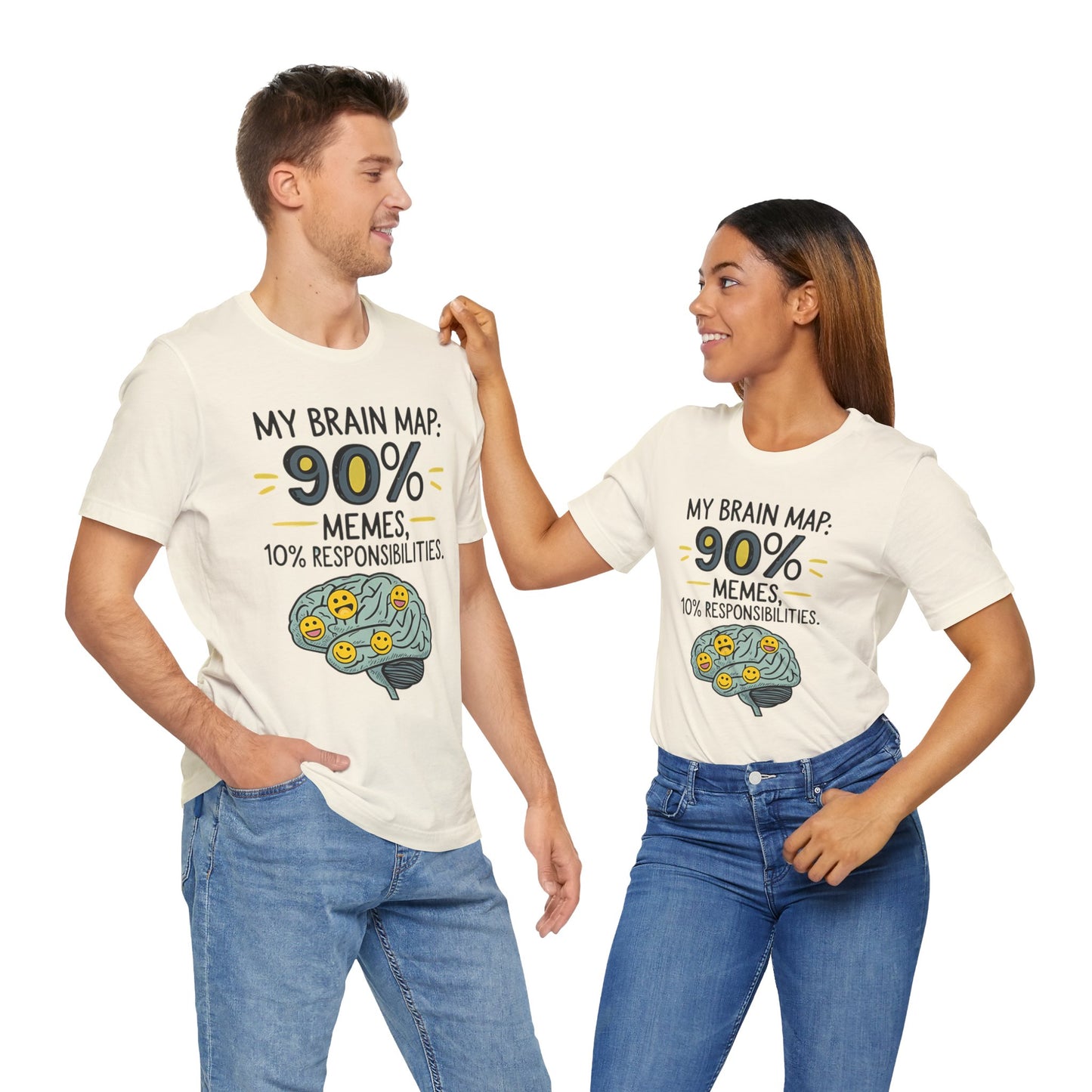 Funny Meme Tees for Stress Relief - 90% Memes, 10% Responsibilities