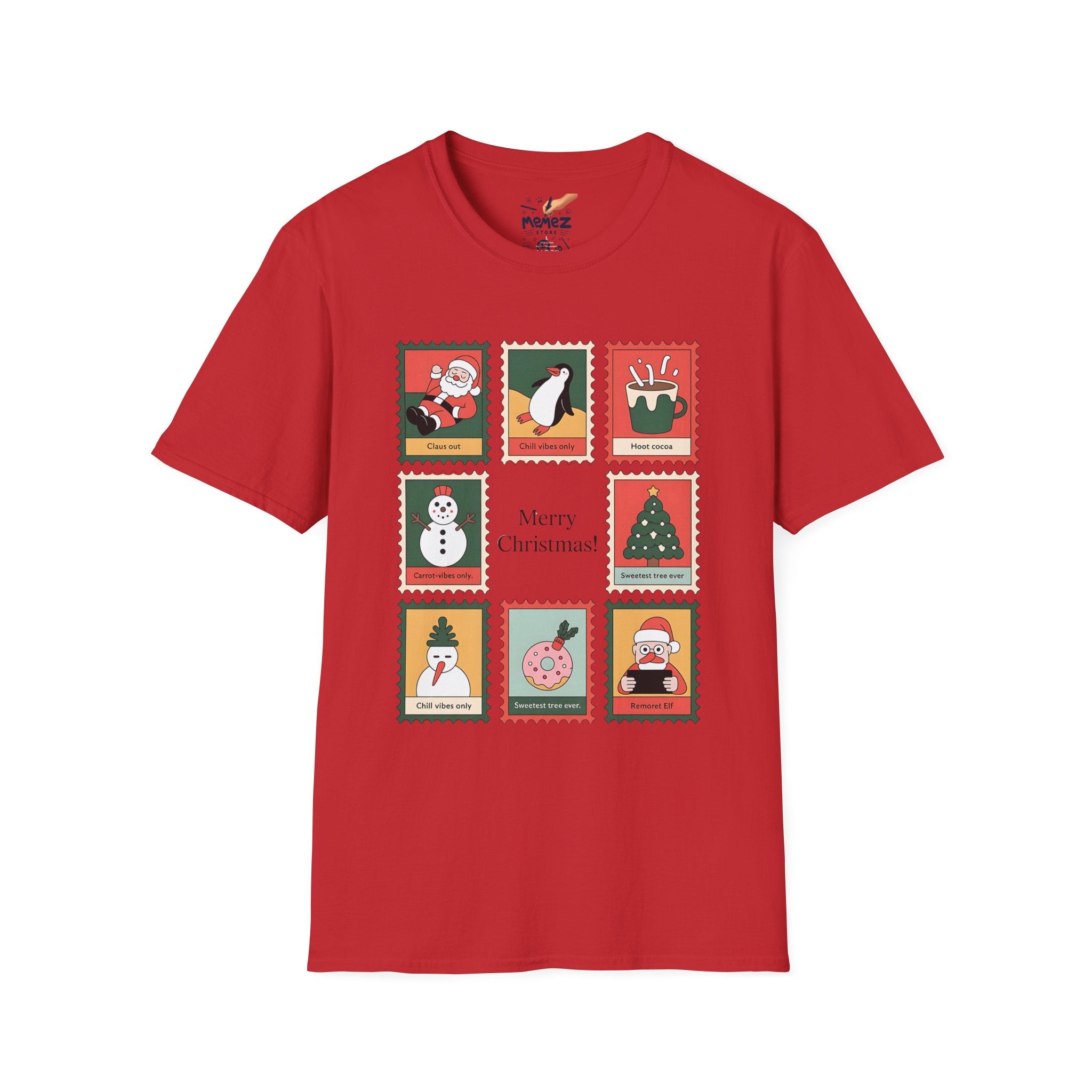 Merry Chirstmas Stamp Meme Tee