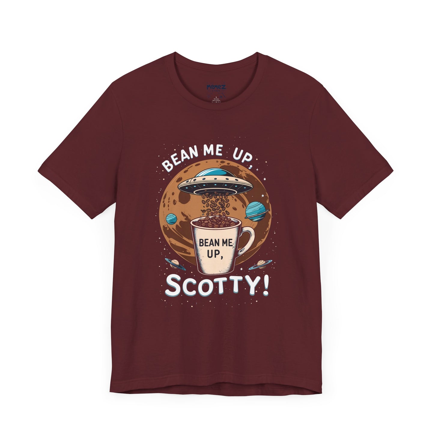 Bean Me Up a Funny Coffee and Allien Lovers Tee By Memez Store