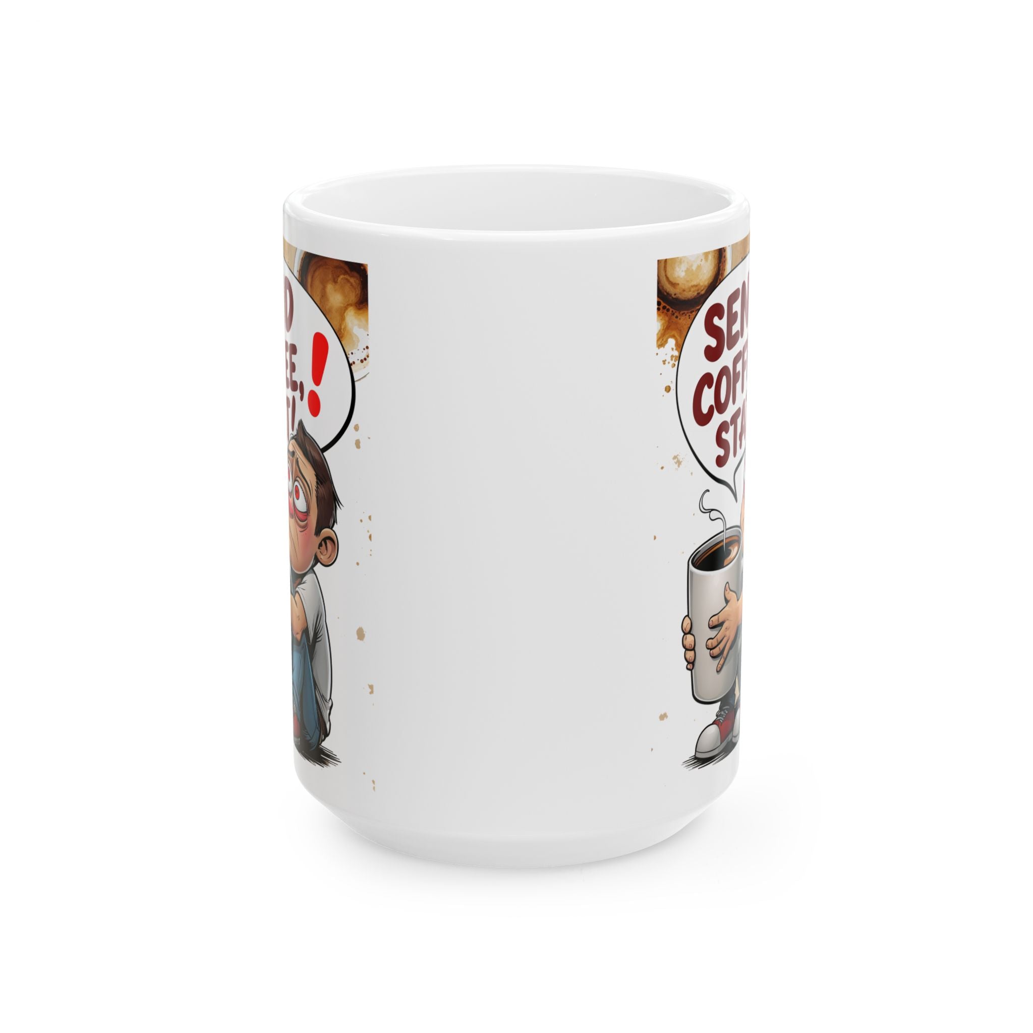 Send Coffee Stat a Funny and Meme Mug by Memez store