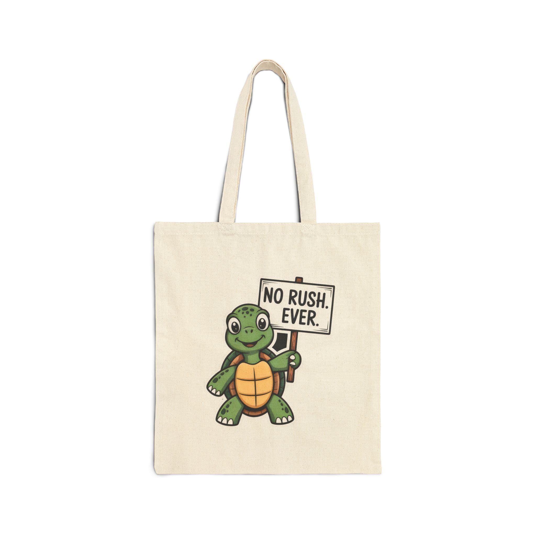 No Rush Ever Turtle Tote Bag