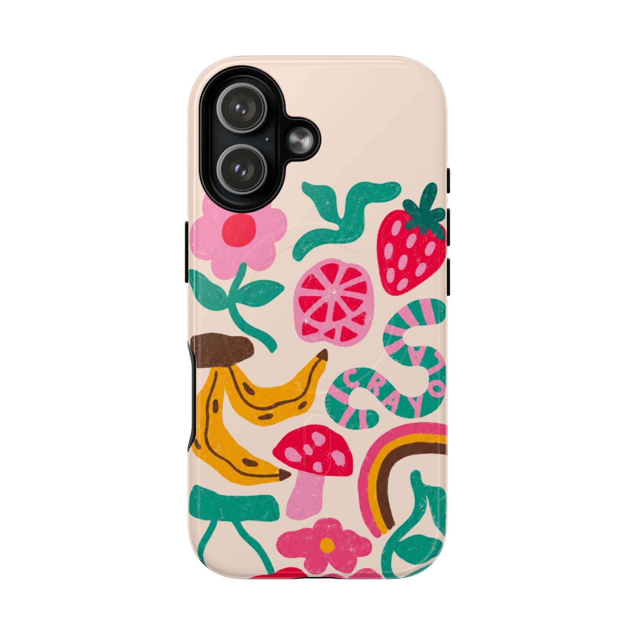 Floral Fruit Pattern Tough Magnetic Phone Case