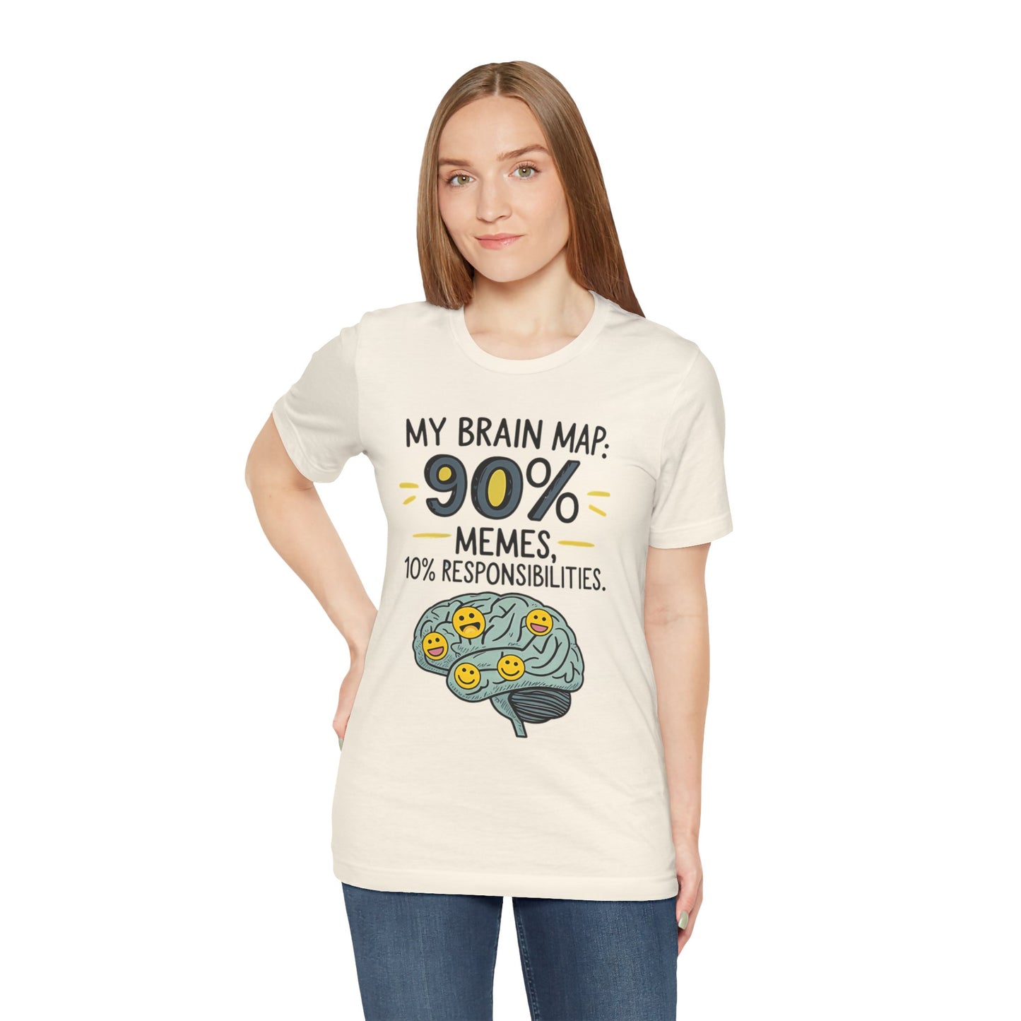 Funny Meme Tees for Stress Relief - 90% Memes, 10% Responsibilities