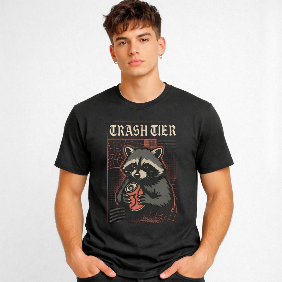 Crash Tier Raccoon Lover Tee — Raccoon Graphic T-Shirt for Animal Fans