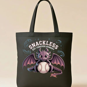Snackless Tote Bag by Memez Store – funny cotton tote design