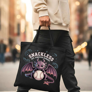 Snackless Tote Bag by Memez Store – funny cotton tote design