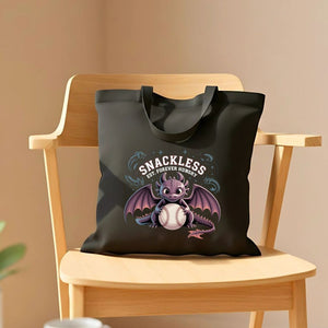 Snackless Tote Bag by Memez Store – funny cotton tote design