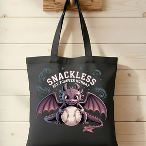 Snackless Tote Bag by Memez Store – funny cotton tote design
