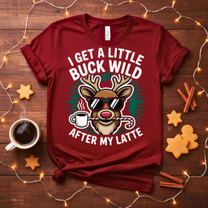 “After My Latte Coffee Christmas Meme Funny Tee – funny caffeine-themed holiday shirt for coffee lovers.”