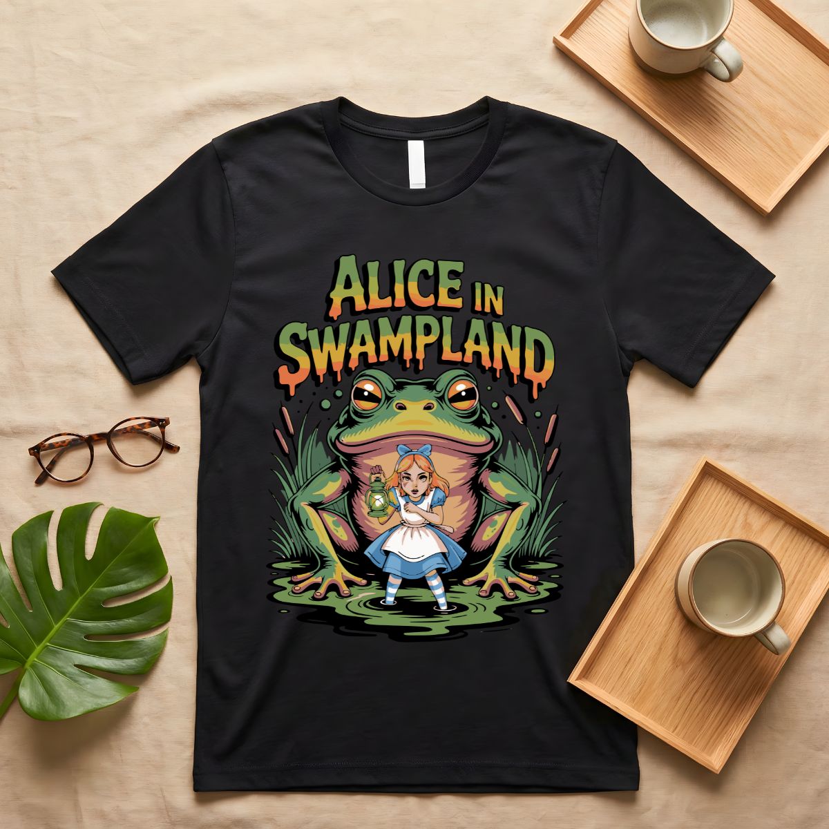 Alice In The Sawmpland Funny Meme Tee