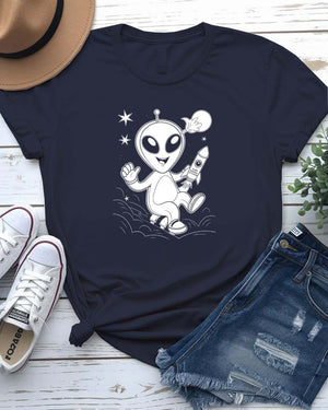 Alien in Space Meme Tee by Memez Store – Funny Unisex Shirt