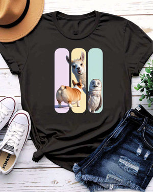 Animal Collage Tee Unisex Shirt by Memez Store