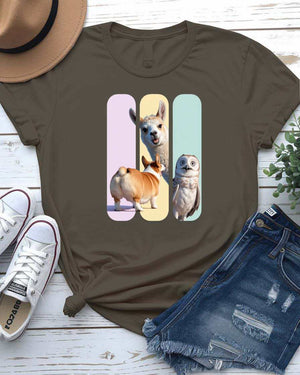 Animal Collage Tee Unisex Shirt by Memez Store