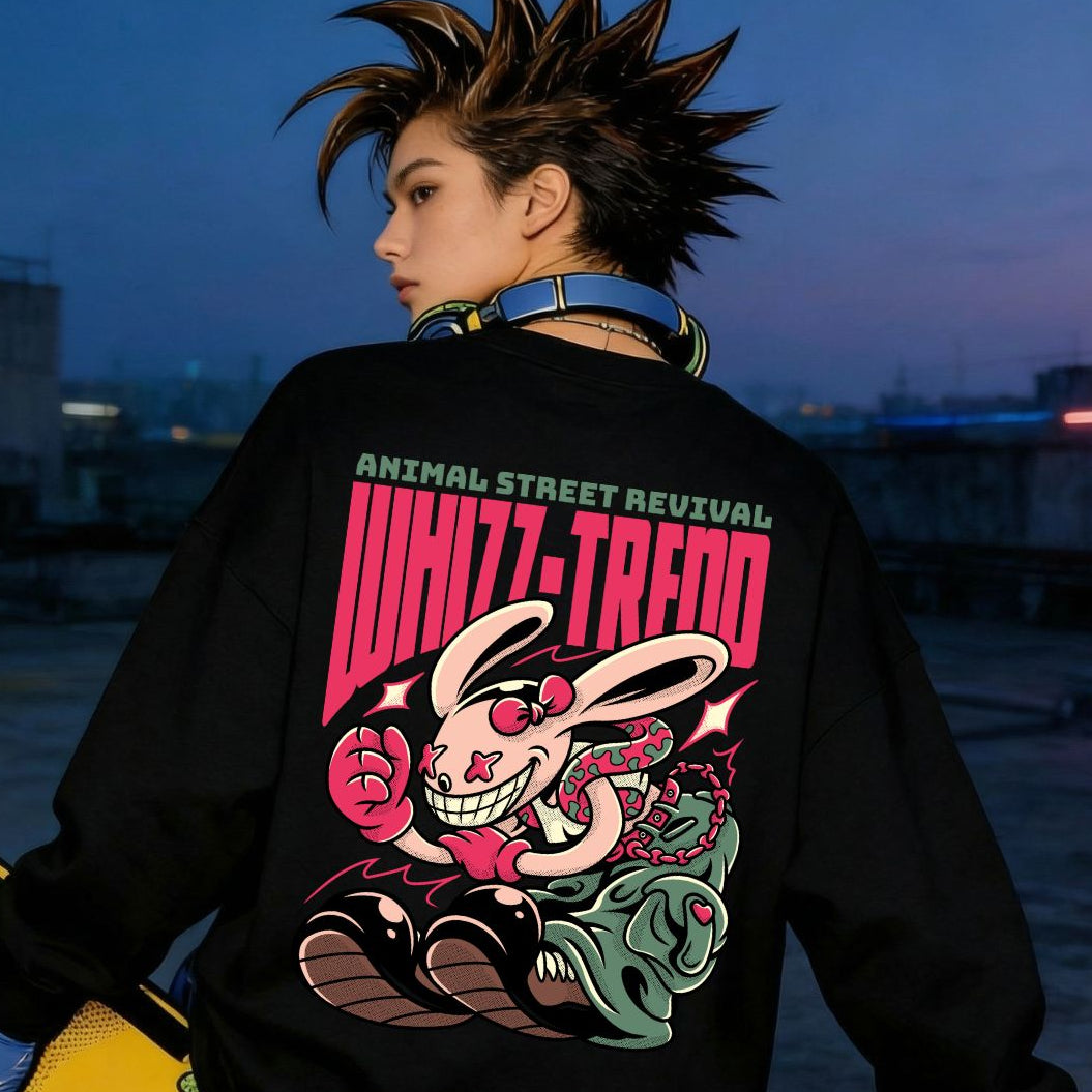Animal Street Revival crewneck sweatshirt front view