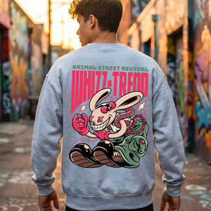 Animal Street Revival crewneck sweatshirt front view