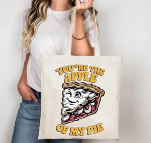 Apple pie food meme tote bag