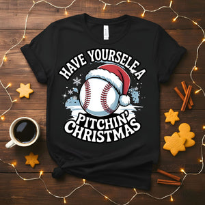 Baseball Christmas Holiday T-Shirt for players and fans