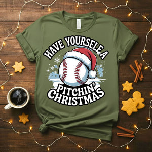 Baseball Christmas Holiday T-Shirt for players and fans