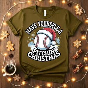 Baseball Christmas Holiday T-Shirt for players and fans