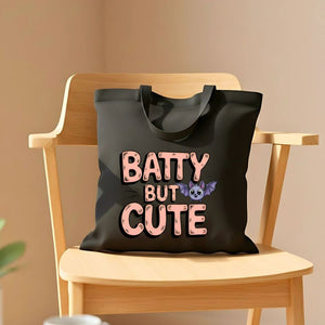 Batty But Cute Tote Bag with bat design