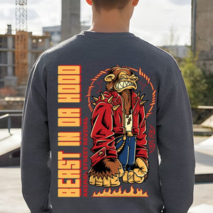 Beast In The Hood streetwear sweatshirt urban graphic pullover