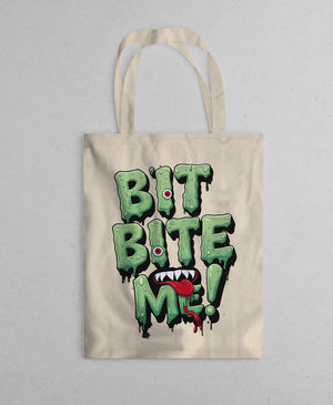 BiteMe funny tote bag