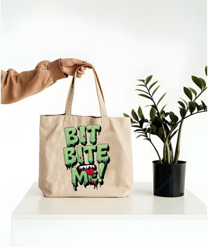 BiteMe funny tote bag