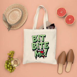 BiteMe funny tote bag