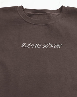 "Unisex Blackout Halloween Sweatshirt styled outfit"