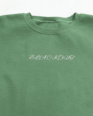 "Unisex Blackout Halloween Sweatshirt styled outfit"