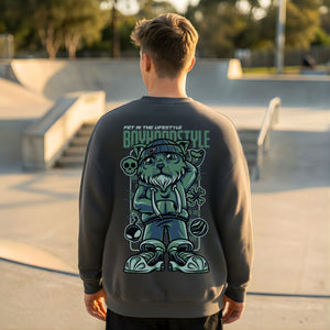 Boy Hood streetwear crewneck sweatshirt urban casual pullover