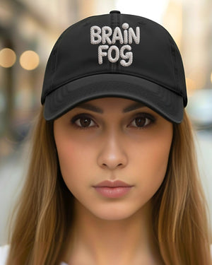 Unisex Brain Fog embroidered cotton cap adjustable strap”