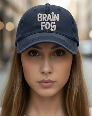 Unisex Brain Fog embroidered cotton cap adjustable strap”