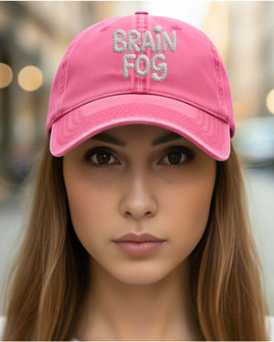 Unisex Brain Fog embroidered cotton cap adjustable strap”